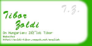 tibor zoldi business card